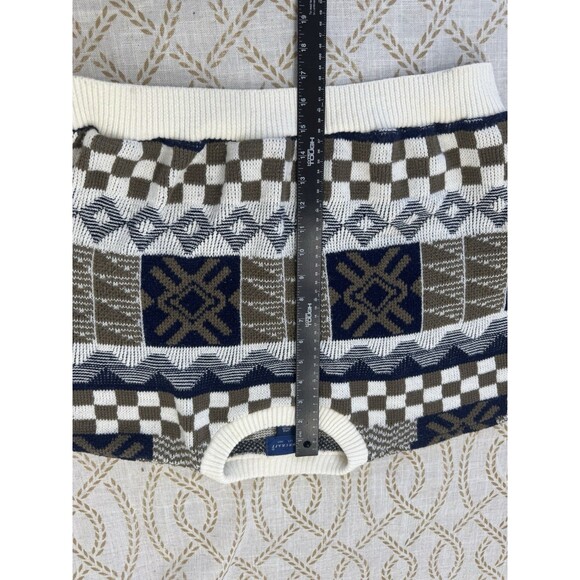 Town Craft Knitted Sweater Grandma Core Crop Top Style Geometric Shape Large Vtg - Picture 9 of 10